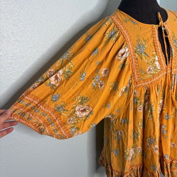 Rachel Zoe Yellow Floral Tunic Top - Picture 5 of 12